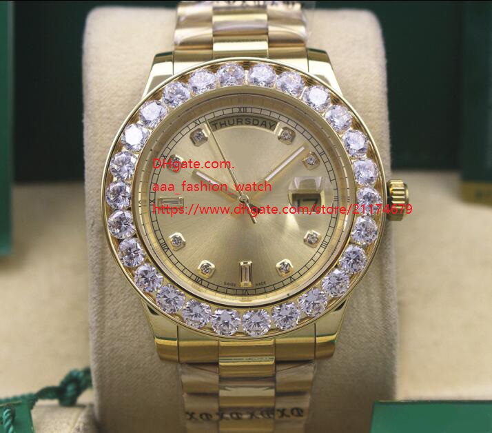 

High Quality Watch 18k Yellow Gold 41mm DAY-DATE diamond Classic Series Asia 2813 Movement Mechanical Automatic Mens Watch Watches