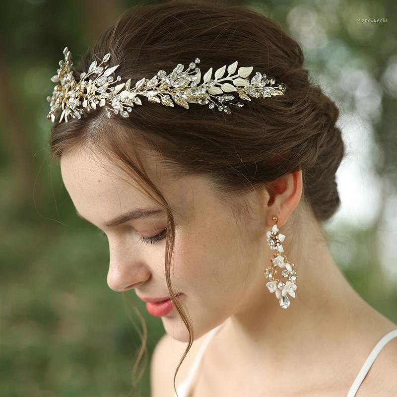 

Hair Clips & Barrettes Boho Gold Leaf Bridal Clip Piece Floral Women Barrette Handmade Wedding Accessories Ornament, Golden;silver