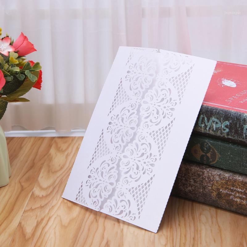 

10Pcs Wedding Invitation Cards Kits With Envelopes Seals Personalized Printing H4GD1