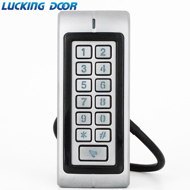 

LUCKING DOOR ZKRT370 Metal Rfid Waterproof Access Control Keypad 1000 Users ID/IC Card Reader Door Access Control System Wiegand