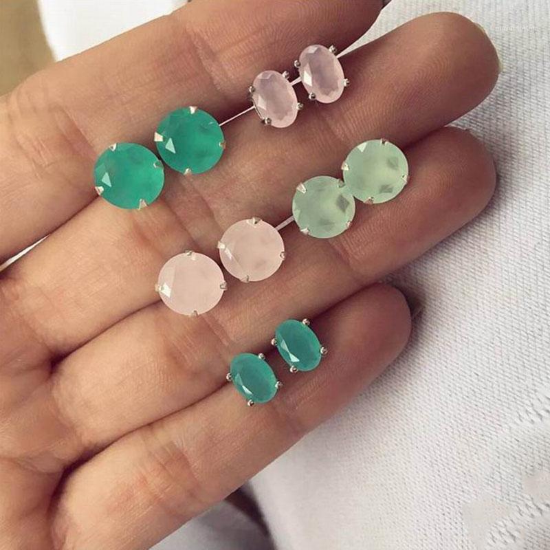 

Fashion Gothic Crystal Stud Earrings for Women Zinc Alloy Punk Retro Woman Earring Boho Female Earrings Set Jewellery1