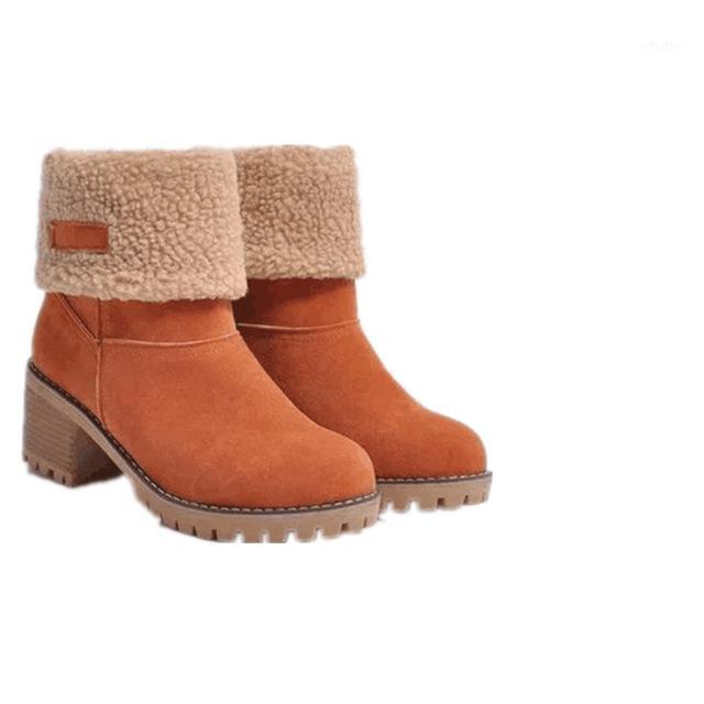 

Winter new large size in the tube women's boots lamb hair cotton snow boots two wear thick warm fashion1