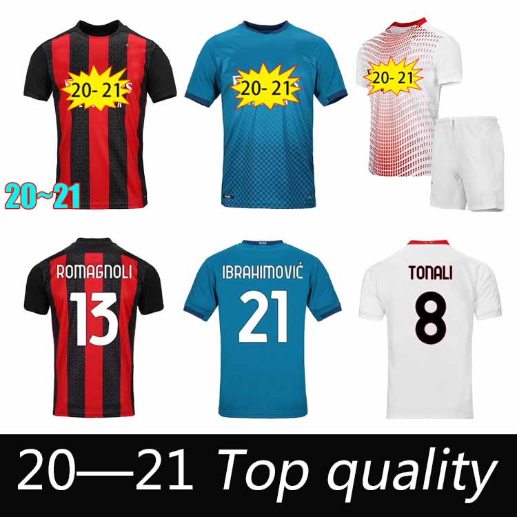 

AC milan 20 21 soccer jersey IBRAHIMOVIC PAQUETA BENNACER ROMAGNOLI CALHANOGLU 2020 2021 football shirt TONALI REBIC maillot men + kids kit, Army green