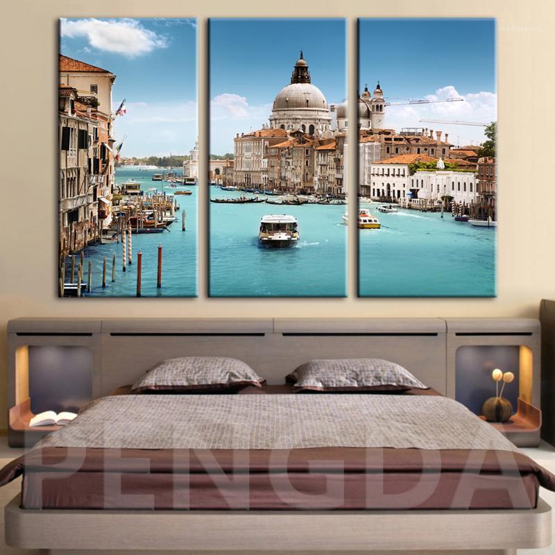 

Home Decoration Canvas Painting Modern Pictures Wall Art HD Prints Building Landscape Modular Poster Framework For Living Room1