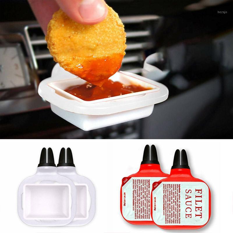 

2Pcs Hot New Saucem Dip Clip In-car Sauce Holder for Ketchup Dipping Sauces Hogard1