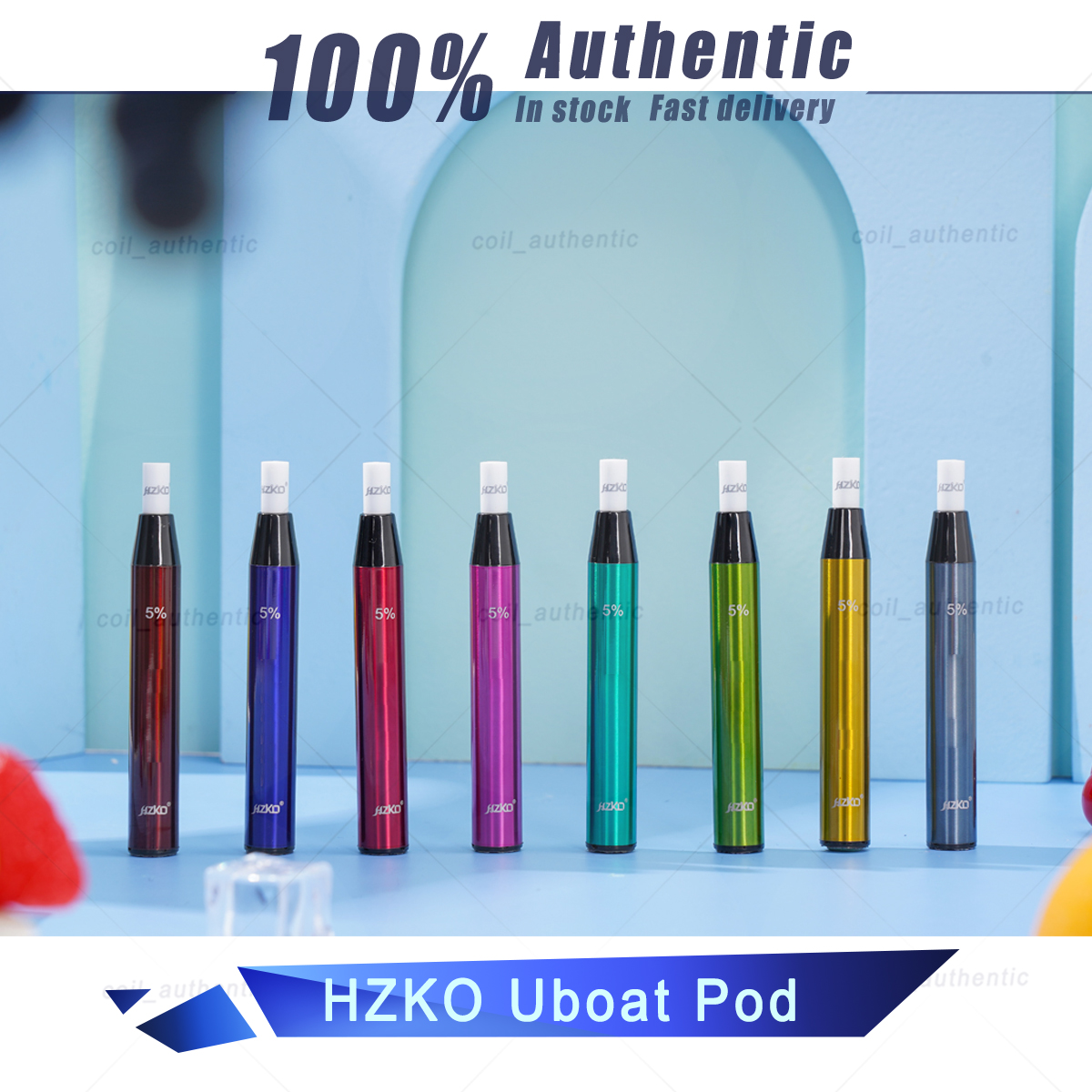 

Original HZKO UBOAT Disposable Pod Device 600puff 500mah Battery 3ml Pods HZKO UBOAT Vape Pen 100% Authentic