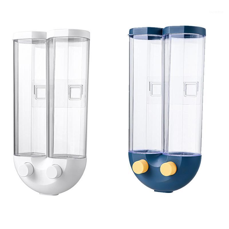 

2 In1 Dry Dispenser Pasta Container Large Capacity Kitchen Storage Rice Cereal Home Beans Nuts Wall Mounted1