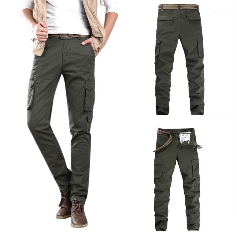 

2019 New Stylish Men's Cool Summer Hot Leisure Pants Spring Overalls With Multi-Pockets Plus Size Roupa masculina nova listada1, As pic