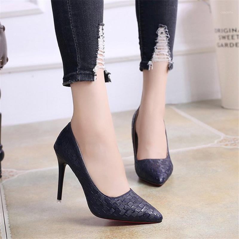 

2021 fashion women pumps high heel shoes for women sexy pointe toe high heels party wedding shoes woman 10cm1, White