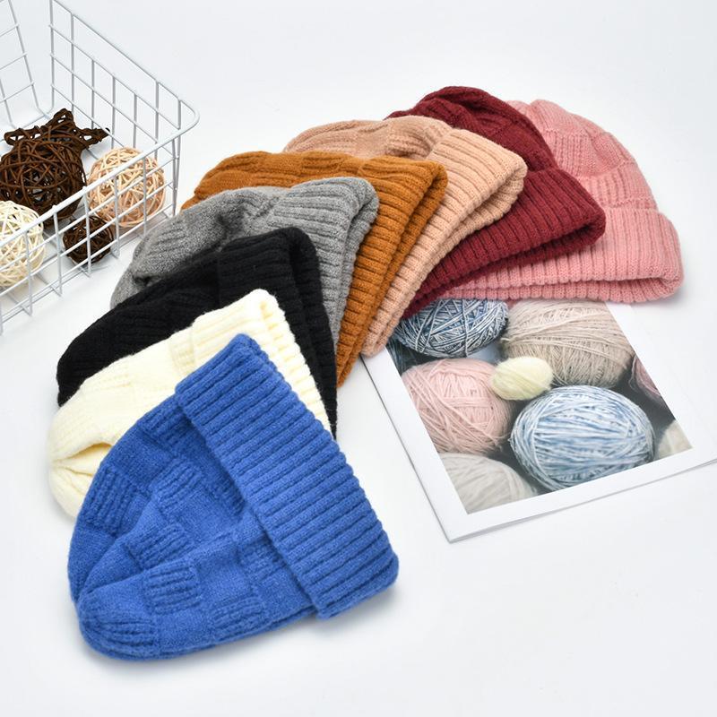 

SLECKTON 2020 Fashion Beanie Hat Solid Women's Knitted Hat Winter Hats for Men and Girls Casual Melon Cap Skullies Bonnet Unisex1