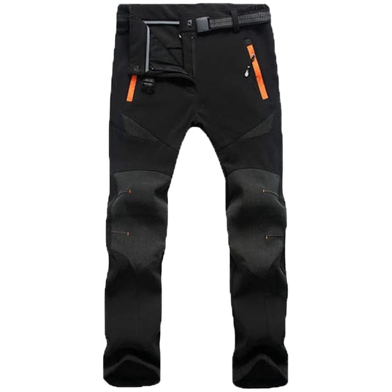 

Winter Women Hiking Pants Outdoor Softshell Trousers Waterproof Windproof for Camping Ski Climbing, Black
