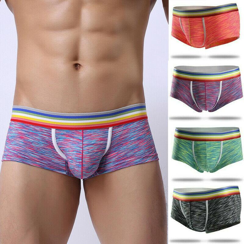 

Cotton low waist Underwear Men Boxer Male Underpants Sheer Men's Boxer Shorts, Orange