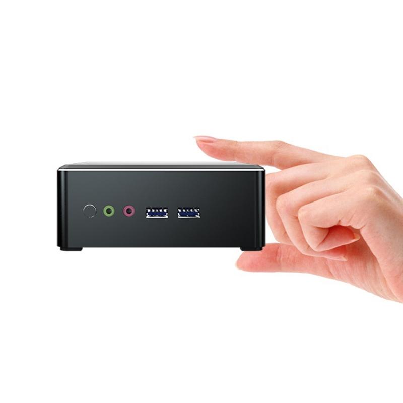 

AMD Ryzen 5 2500U Quad Core Windows 10 Mini PC 4K HTPC with 2 DDR4 M.2 SSD, HD-MI DP, Dual band wifi