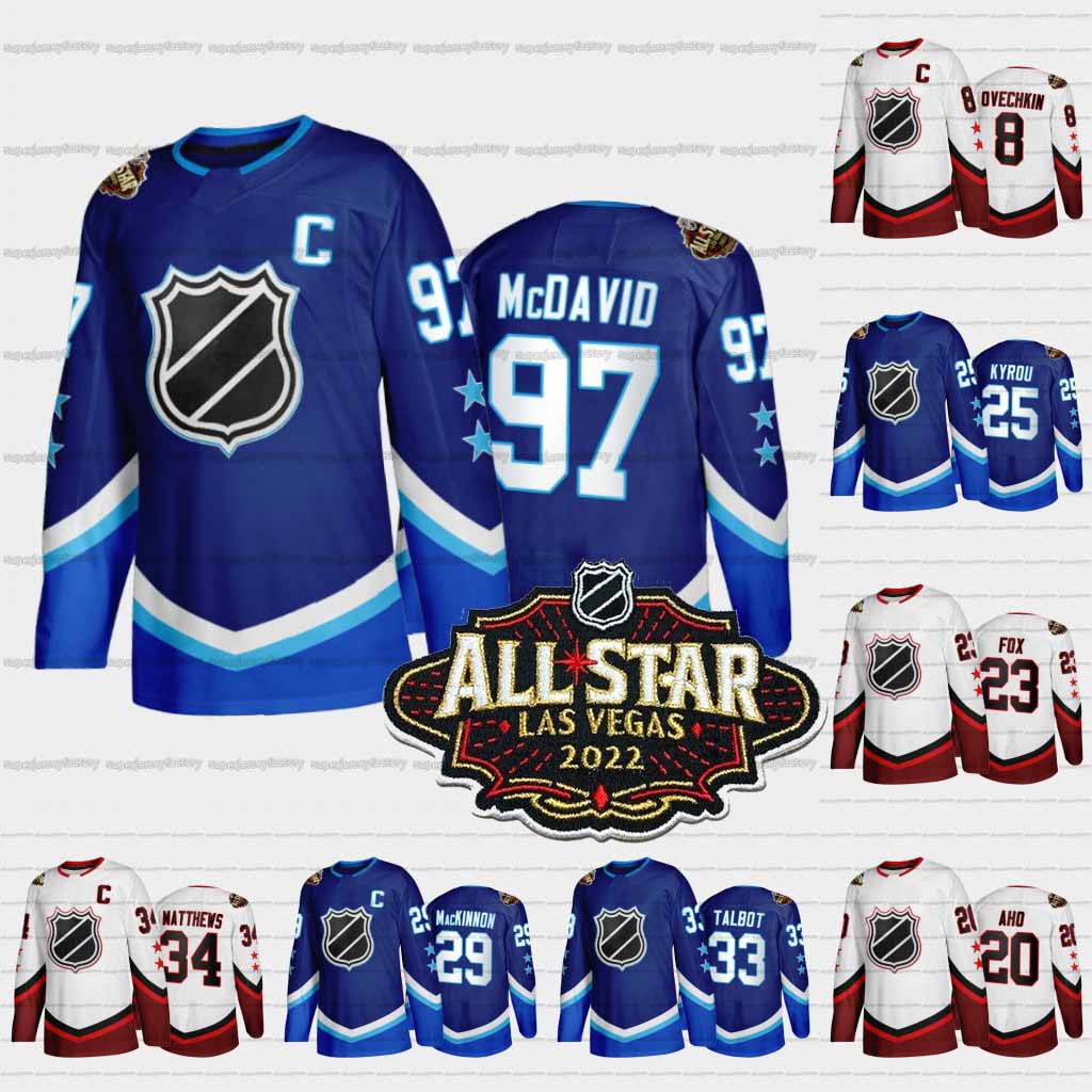 

Connor McDavid 2022 All-Star Jersey Custom Kyrou Patrice Bergeron Jack Hughes Adam Fox Nathan MacKinnon Cam Talbot Alex Ovechkin Huberdeau Juuse Saros John Gibson, 74 juuse saros