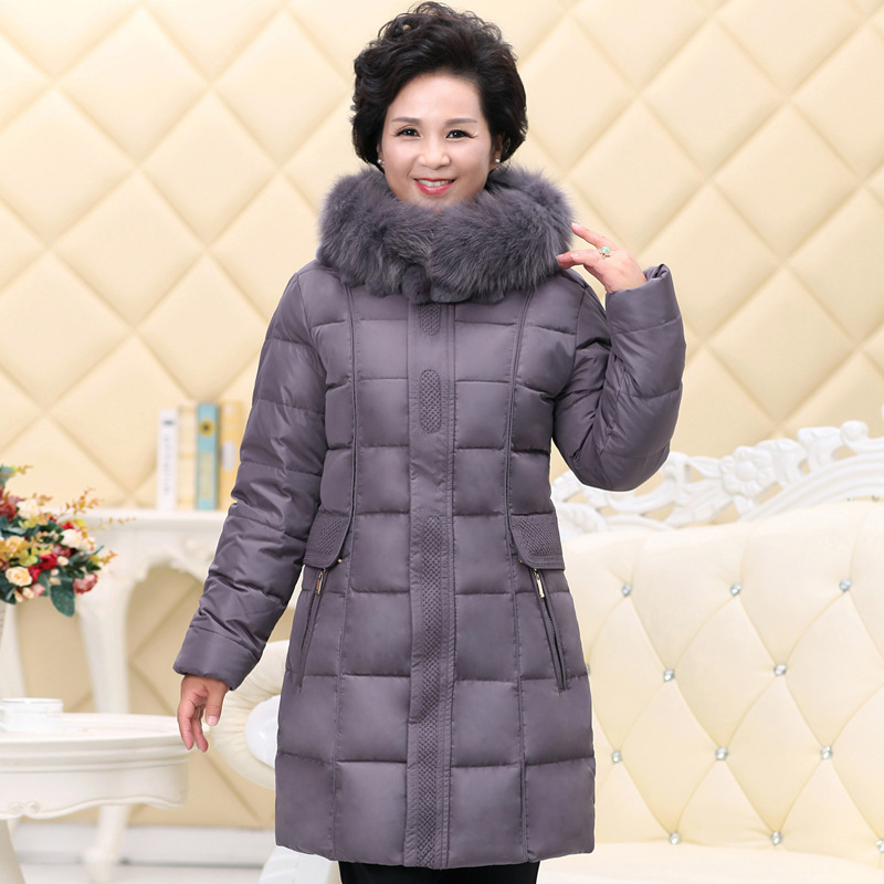 

with 2020, Jacket a Hood, Winter Coat for Woman, Long, Middle Age, Fur Collar Size Big, Lures Q5ur, Dousha