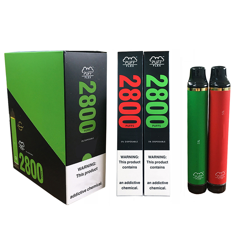 

Puff Flex Disposable Vape Pen e cigarettes 1500mAh Battery 10ml Pods Pre-Filled Empty Cartridges 2800Puffs