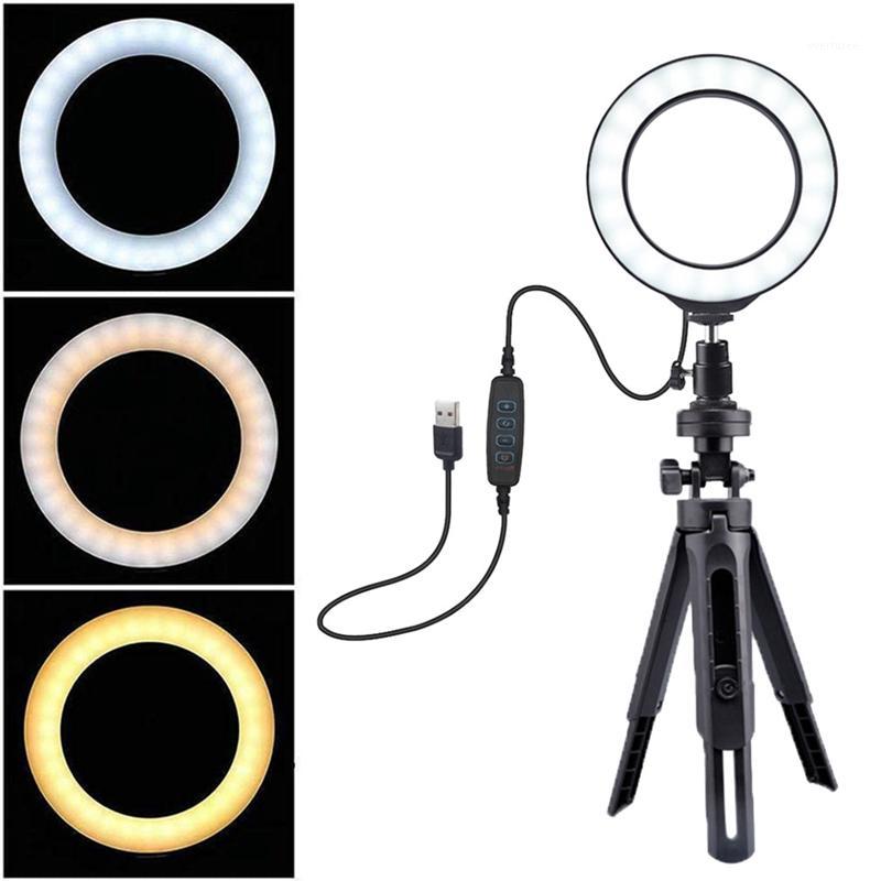 

6 inch Ring Light with Adjustable Stand LED with Dimmable 3 Light Mode for YouTube Live Stream Makeup Photography1
