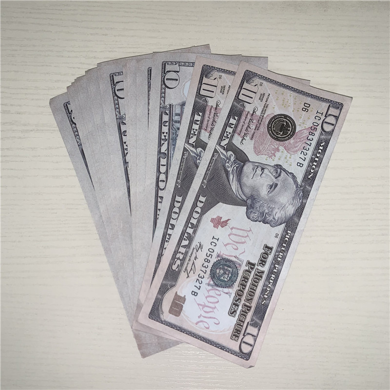 

Simulated banknote explosion of US dollars counterfeit bill party game token toy UPS fast shippingSimulated paper currency 100 US dollar 653