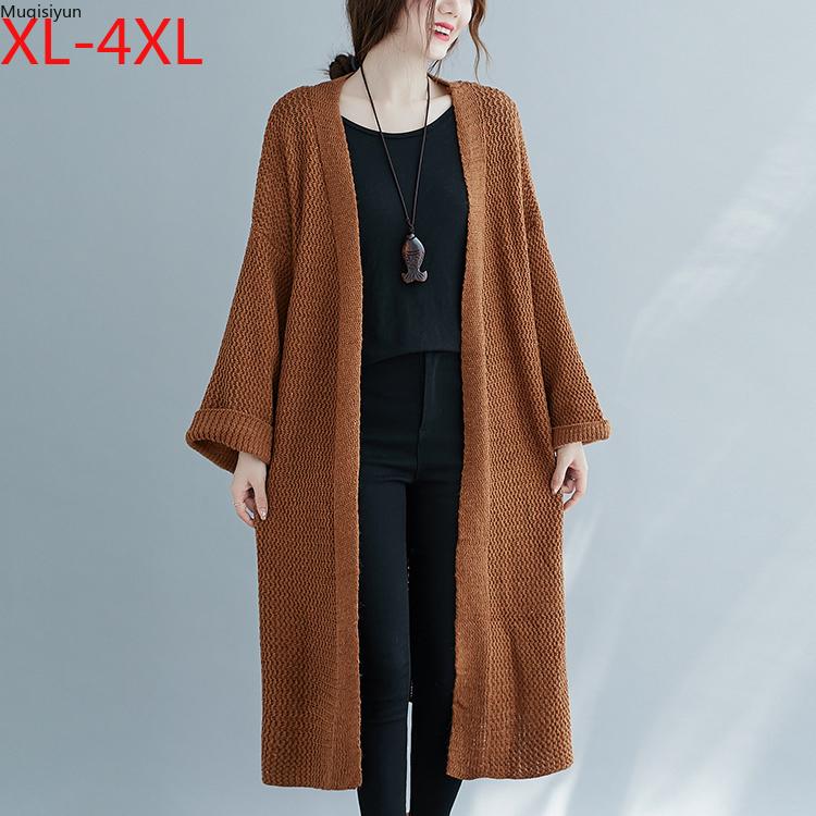 

Autumn Winter Plus Size Women Sweater Cardigan Long Sleeve Thick Knitting Female Lady Outerwear Casual Solid Clothing S3396, Ben1210-hei