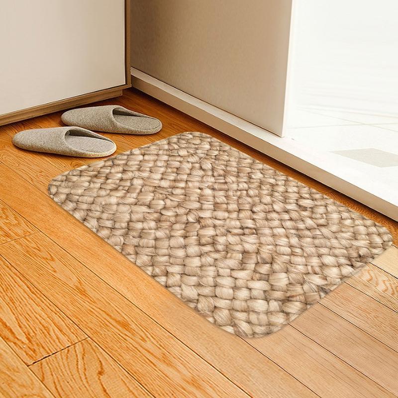 

3D simulation mat rope pattern carpet customize Bedside carpet Non-slip crawling mat Living room bedroom floor1