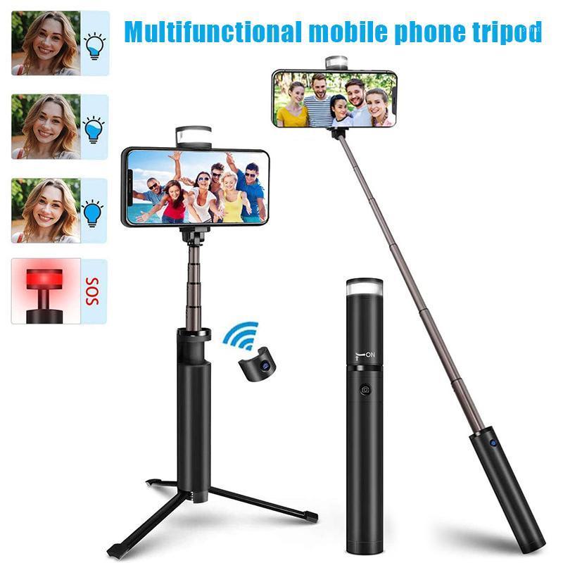 

Selfie Stick Tripod Extendable with Detachable Bluetooth Remote Fill Light for Mobile Phone NC991