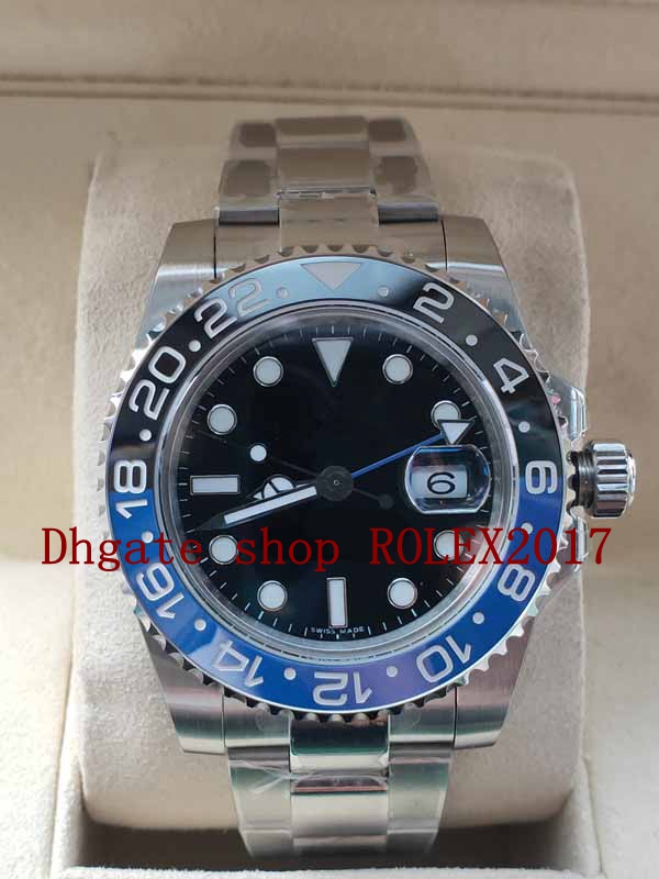

bp factory Mens Top Quality Watch 40mm Blue Luminescent Ceramic Asia 2813 Movement Mechanical Automatic Watches, Black