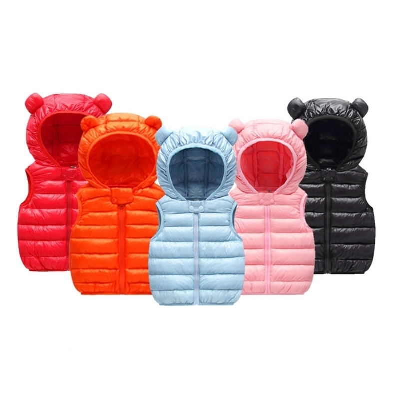 

Autumn Winter Warm Vests For Children 1-5 Years Baby Boys Cute Vest Cotton Padded Outerwear Kids Jackets For Girls 201106, Sky blue