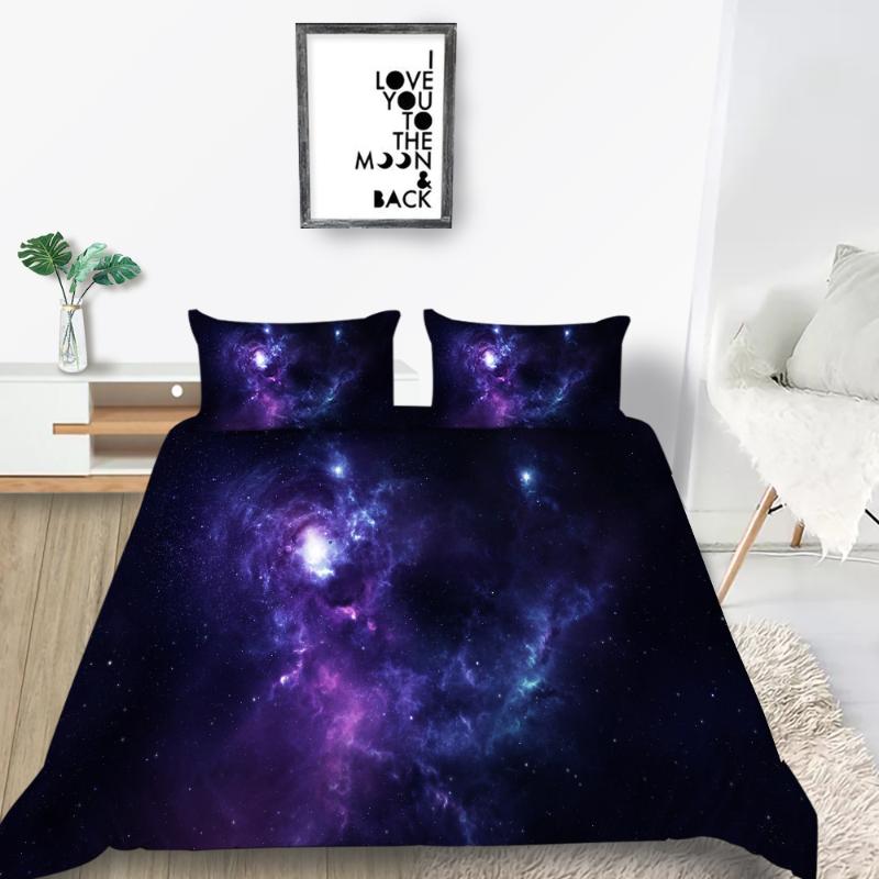 

3D Creative Galaxy Printing Bedding Set Universe Outer Space Themed Galaxy Print Duvet cover & pillowcase bedclothes