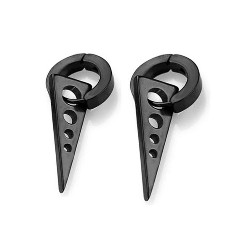 

YongChang Cool earrings triangle pendant man woman fashion piercing jewelry 1 pair