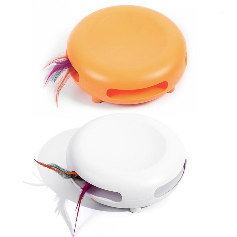 

Automatic Rotating Feather Turntable Sounding Toy Funny Cat Stick Catcher Pet Interactive Toy Funny Stick Entertainment1