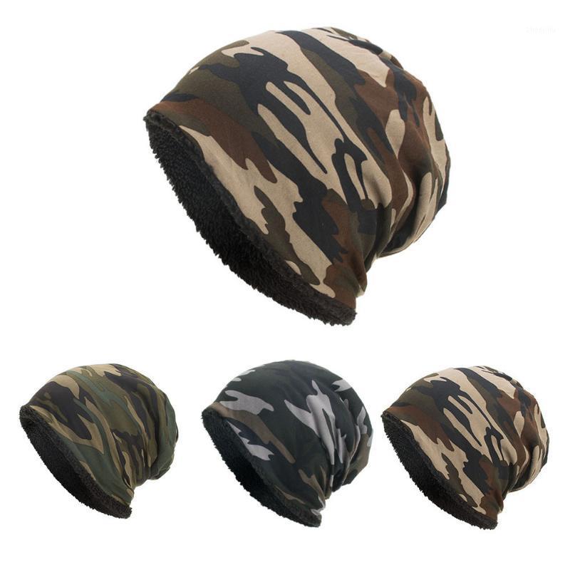 

Women Beanies Men Cap Warm Baggy Camouflage Crochet Winter Wool Ski Beanie Skull Caps Hat 20201