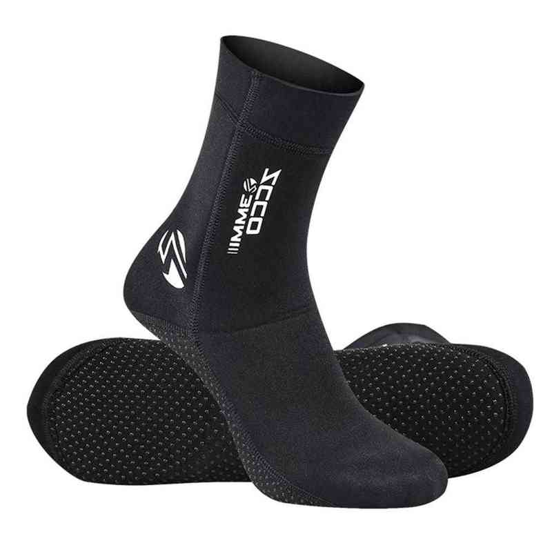

3MM Neoprene Thicken Diving Socks Diving Boots For Surfing Snorkeling Winter Swimming Socks Neoprene Non-Slip Warm Seaside Shoes Y1222, Black
