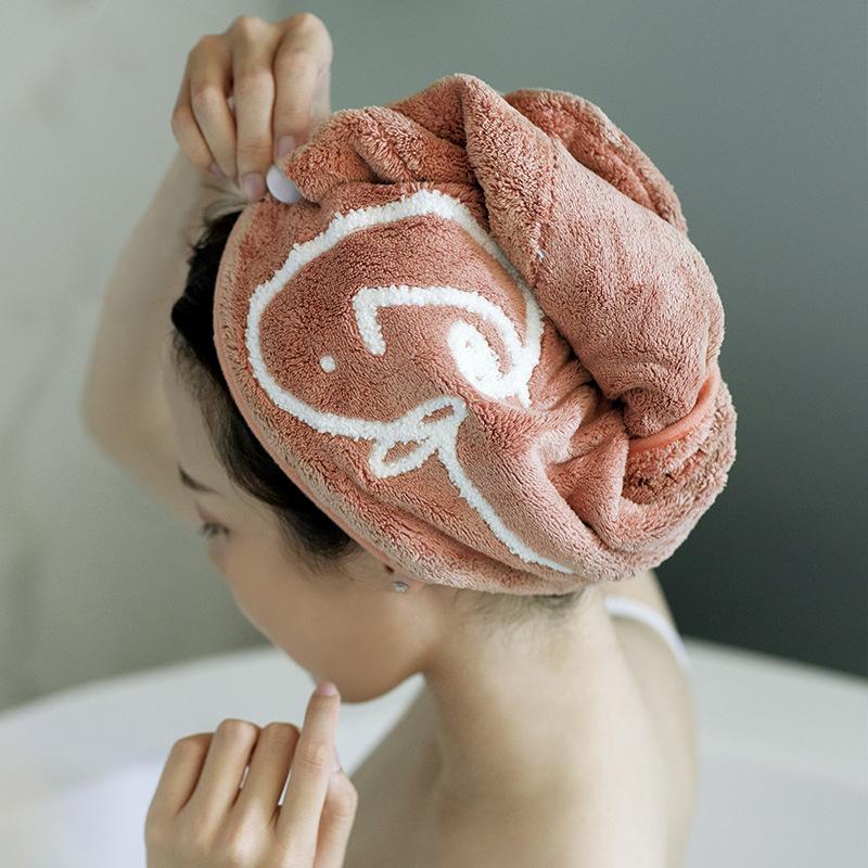 

FSISLOVER Bathroom Women Towel Thick Microsoft Fabric Hair Towel Daisy 2021 New ins Thick Rapid Drying Hair, S1