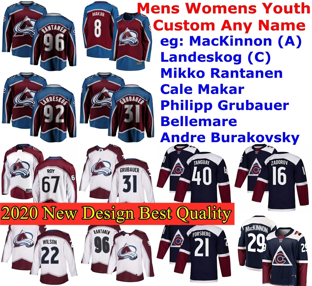 

2020 Colorado Avalanche Hockey Jerseys 8 Cale Makar 92 Gabriel Landeskog 29 Nathan MacKinnon 9 Matt Duchene 96 Mikko Rantanen Jersey
