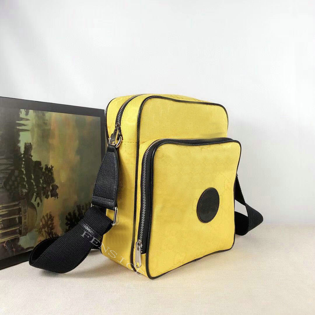 

New Yellow Luxurys trendy Crossbody handbags off the GRID MessageTotes Shopping Bag Womens Men Desinger Canvas Sling Handbag Cross Body Bags, Black
