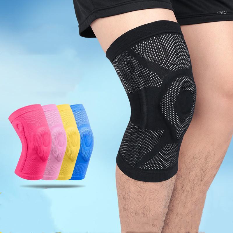 

1 piece sports knee pads Summer thinKnee Brace Fitness Running Cycling Knee Nylon Sport Compression Support Braces Elastic 20201, Black