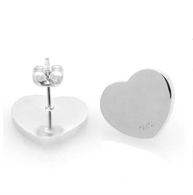 New Fashion Gold Silver Rose gold Branded Women Stainless PLEASE RETURN TO Heart charms stud Earring drop shipping GD1185