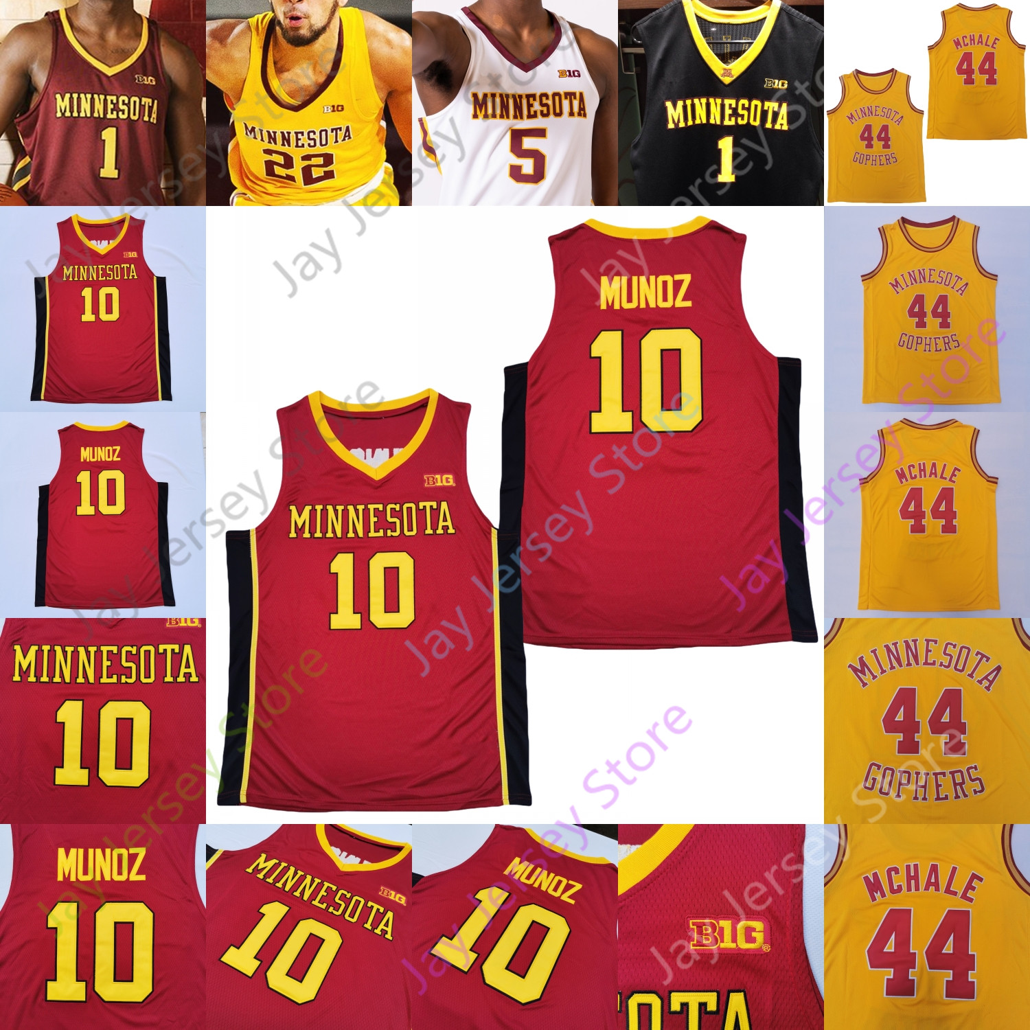 

Minnesota Golden Gophers Basketball Jersey NCAA College Daniel Oturu Marcus Carr Payton Willis Gabe Kalscheur Alihan Demir Williams Omersa, Yellow