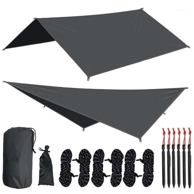 

10x10ft Rip-stop Hammock Canopy Sun Shade Rain Shelter Tent Tarp Outdoor Camping Waterproof Tent Outdoor Moisture-proof Mat1