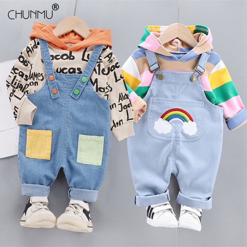 

Baby Girls Clothes Spring Newborn Sets Cotton Long Sleeve T-shirt + Pants 2pcs Suit Fashion Baby Girls Sports Suit Clothing Sets 201031, White