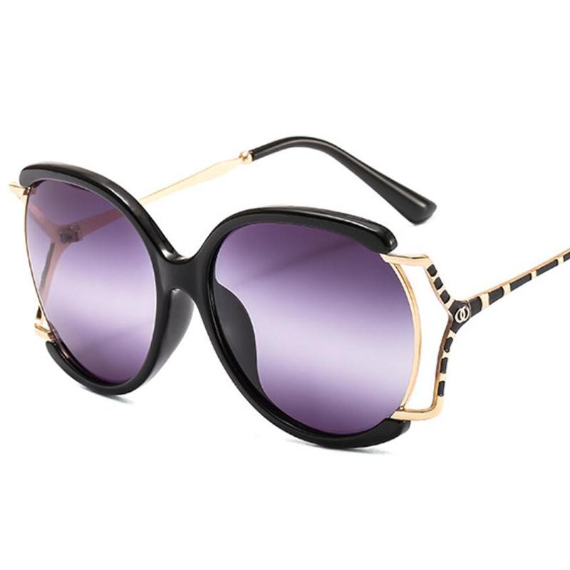 

Sunglasses Luxury Designer Stripe Leg Square Women 2021 Vintage Shades Gradient Sun Glasses Men Big Frame Round Lens Eyeglasses