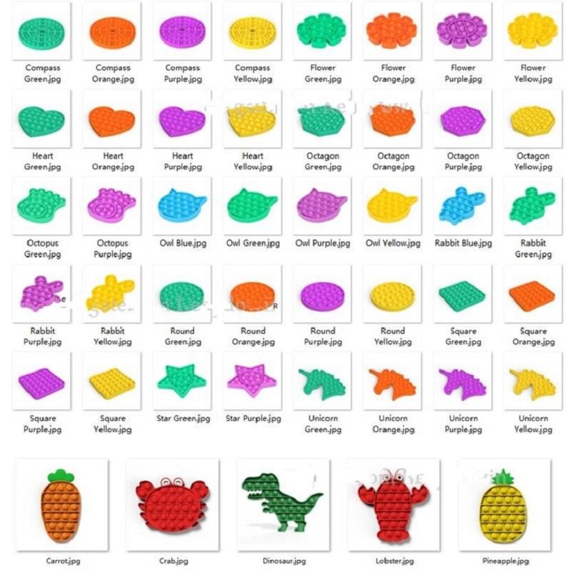 

New Fashion Decompression Toy Sensory Push Pop Bubble Fidget Sensory Toy Autism Special Needs Anxiety Stress Reliever for Students Workers