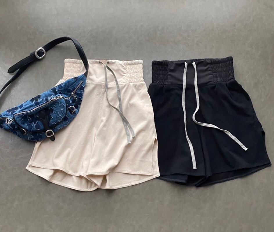 

2020 Ladies Fashion Loose Elastic Waist Lace-up Shorts 1019