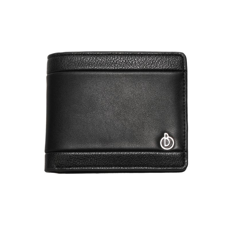 

2020 new black leather men wallet Ultra thin slim fashion men's short wallet coin purse ID card passport holder
