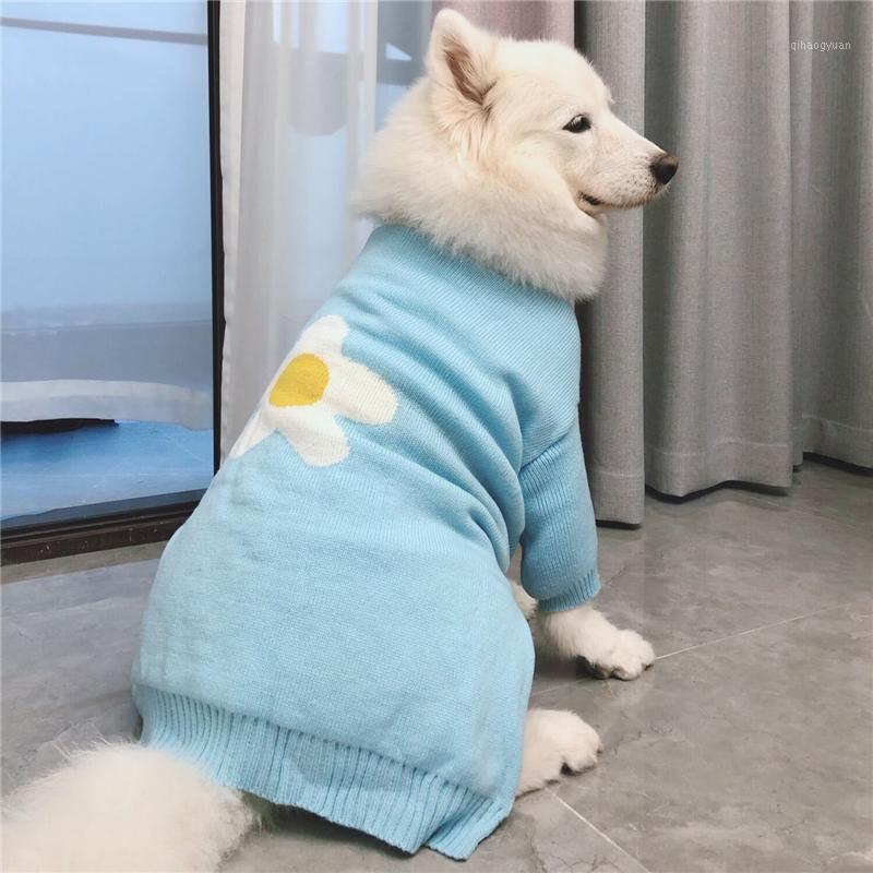 

Big Dogs Clothes Winter Sweater For Huge Husky Samoyed1, Blue