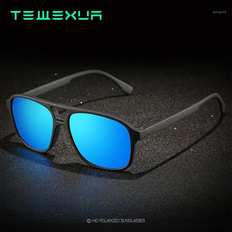 

Sunglasses TEWEXUA Men's Women Oval Polarized Coating Glasses Sports Driving Mirror Outdoor Fishing UV4001