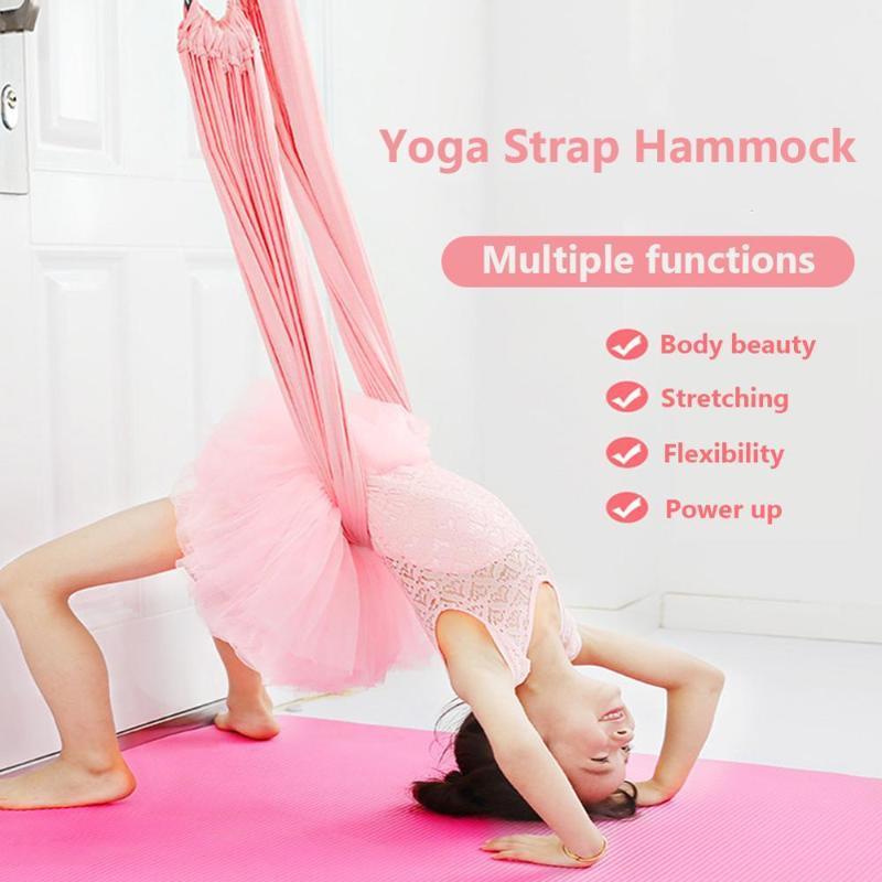 

Adjustable Aerial Yoga Strap Hammock Swing Stretching Anti-gravity Inversion Exercises Multilayer Belt Door Flexibility Trainer1, Green