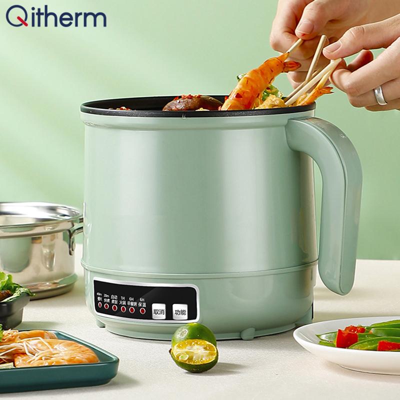 

220V/110V Multifunction Electric Cooking Machine 1/2 Layer Stainless Steel Rice Cooker Hotpot Noodles Steamer Heating Pot