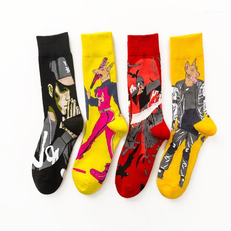 

Socks Autumn Winter Women and men Fashion ins Funny Cute hip hop Casual Harajuku Cartoon Creativity lovers socks Ninja series1, 03