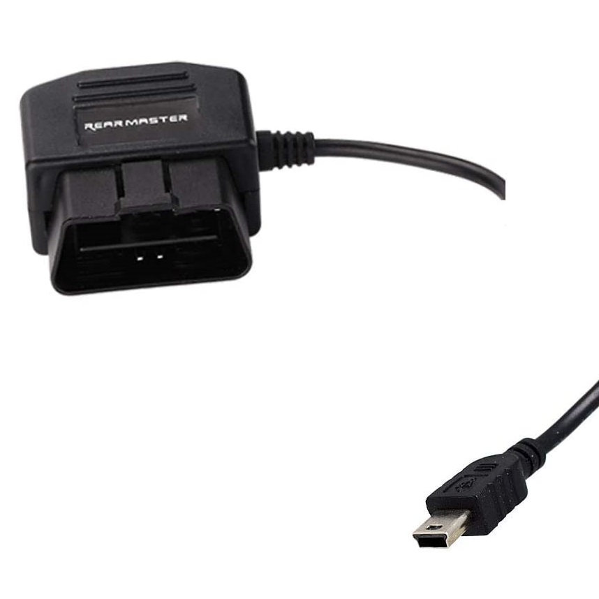 

REARMASTER® Universal Car charger OBD Power Cable for Dash Camera Car DVR,24 Hours Surveillance with Switch Button,MINI USB port, Black